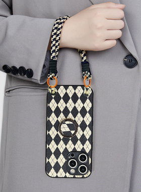 坎宁安适用于红米Turbo4手机壳13/12支架note14pro+手提绳11E折叠式10se挂绳9/8pro女款7小众13C防摔保护套