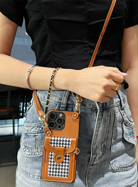 坎宁安适用于三星S25Ultra手机壳S24插卡套S23+手提S21FE斜挎绳A55公交卡a34门禁卡A60s小众a25简约S20保护套