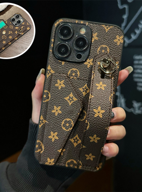 适用华为荣耀play8T手机壳麦芒30插卡套腕带5T支架4t商务5活力版秋冬款5G便携4pro小众3E皮质6Tpro高级感潮流