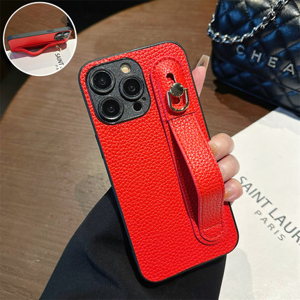 坎宁安适用于红米Turbo4手机壳13/12腕带note14pro+折叠支架11E商务男女10se荔枝纹8pro小众13C简约10x春夏潮