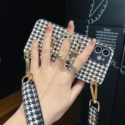 适用红米Turbo4Pro手机壳Turbo3爱心支架13Turbo斜跨Note12背带绳K70奢华K50皮质K60Pro折叠Turbo4防摔创意