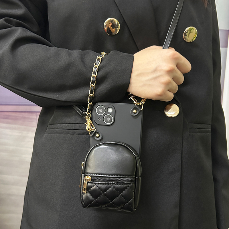 坎宁安适用于苹果17promax手机壳iPhone16书包Air斜跨绳15零钱包12可放门禁卡11秋冬13背带包XR插卡7保护壳