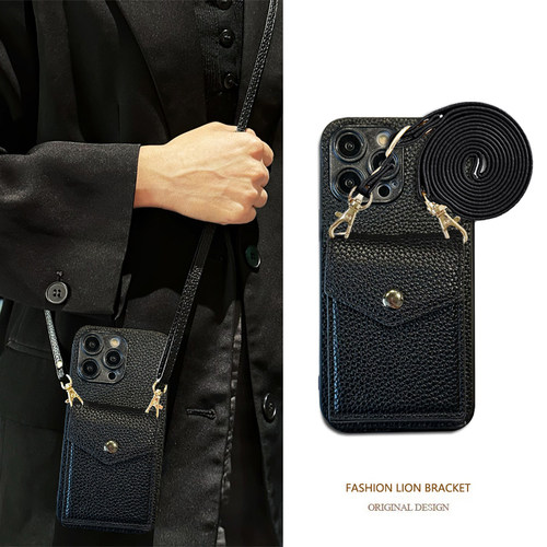 坎宁安适用于三星S24FE手机壳S25Ultra零钱包S30Plus斜跨绳S20化妆镜GalaxyS22+插卡套s23FE小众s21背带