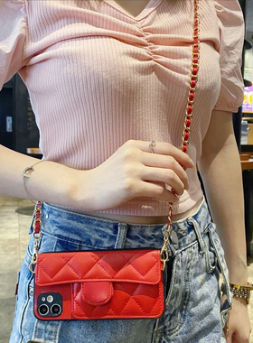 坎宁安适用一加Ace6手机壳ace3V小香风1+13新年红ACE5Pro斜跨绳11/6t/Ace插卡9RT欧美风3V背带7tpro全包8T