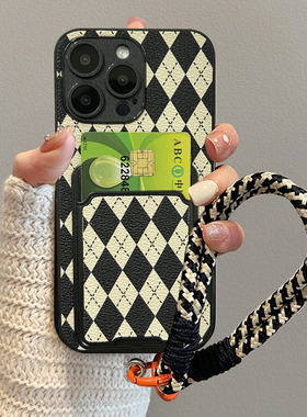 坎宁安适用于oppo FindX8pro手机壳Findx7pr手绳x5插卡套findx6商务k11菱格x3复古K10x小众k12简约k9s挂绳