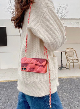 适用于一加Ace2v手机壳1加9RT小香风8Pro简约7tpro背带零钱包1+12斜跨链11Pro创意6t防摔Ace皮质CE3手机套