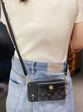 适用红米Turbo4Pro手机壳Turbo3零钱包13Turbo硅胶Note12斜跨绳K70手提K50防摔K60Pro背带式Turbo4小众14R