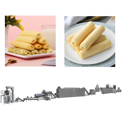 夹心米果膨化机 玉米条膨化机 鸡味圈生产线 洋葱圈生产线 膨化机