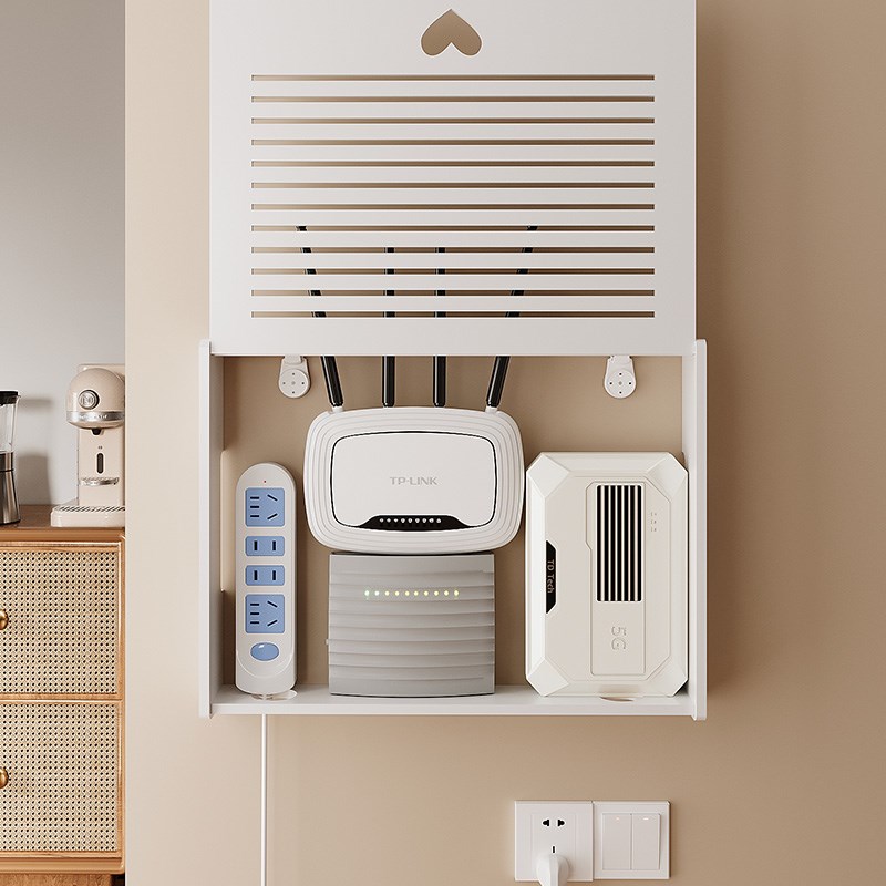多媒体遮挡箱客厅无线路由器电表箱收H纳盒壁挂免打孔装饰画集线