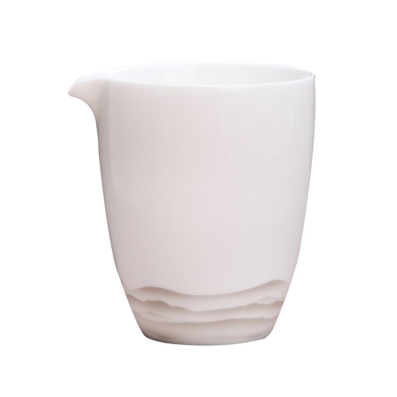 德化羊脂玉陶瓷茶漏一体公道杯过B滤网茶海匀杯白瓷分茶器高档茶