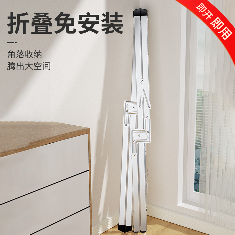 晾衣架落地折叠卧室内阳台v加固室外伸缩移动式家庭用凉晒被子神