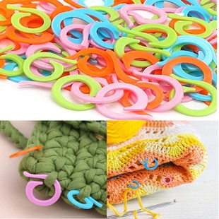 毛衣编织工具 彩色开口计数环包包 计数器 记号扣记V行数环 逗号