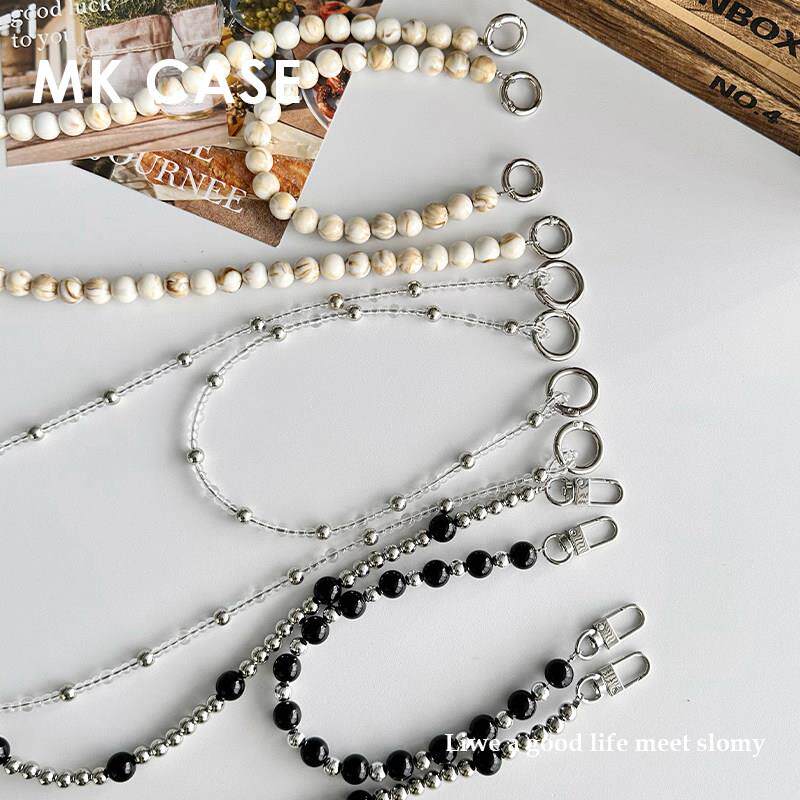 高级感珠链手机挂绳斜挎手提链条手工串珠可拆卸多功能适用手机链