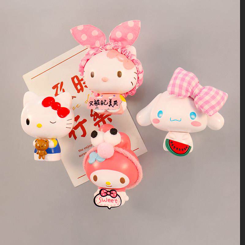 可爱卡通狗狗冰箱贴磁贴3D立体猫咪公仔留言照片贴创意磁铁装饰品