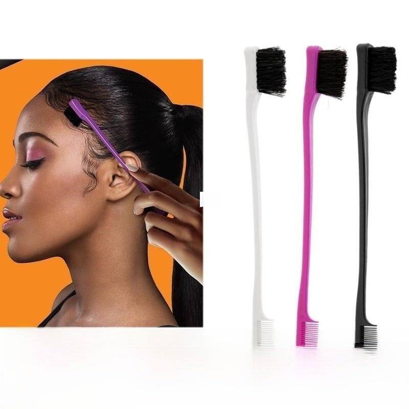 胎毛刘海神器梳! Double Sided Edge Control Hair Comb Hair