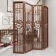 中式 饰架可折叠座屏 木质屏风客厅玄关折屏现代简约格栅镂空装
