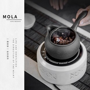 如舟 紫泉涧·茶具侧把煮茶壶茶道家用围炉电陶炉陶瓷罐茶煮茶炉