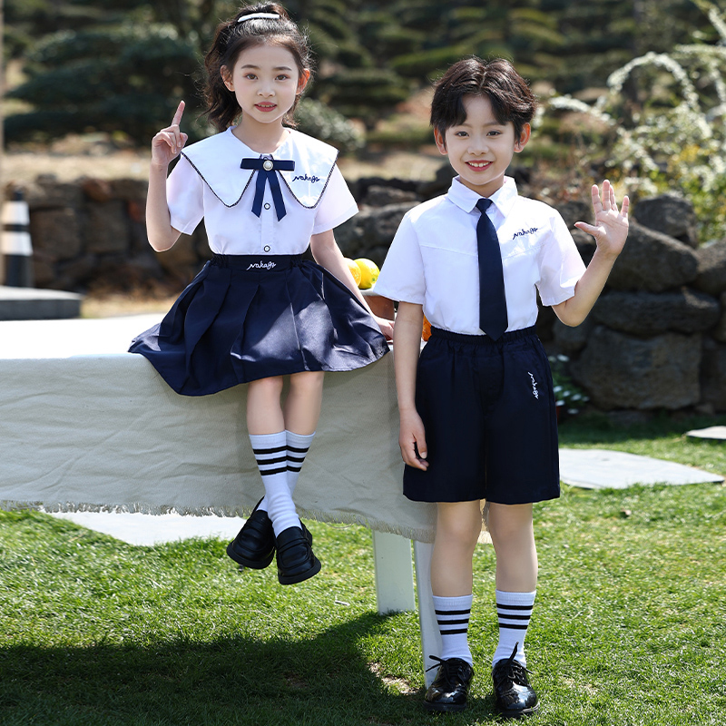 六一儿童合唱演出服夏季校服英伦风表演服幼儿园服中小学生毕业季
