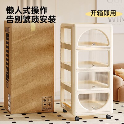宠物用品收纳柜猫罐头狗粮储存架大容量宠物零食玩具抽屉式小推车