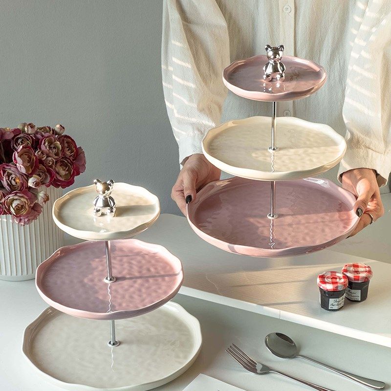 与家家用多层高档水果盘甜品台前台点心架客厅茶几糖果盘,餐饮具,果盆/果盘/果篮,淘宝优惠券,粉丝福利购,淘宝优惠卷