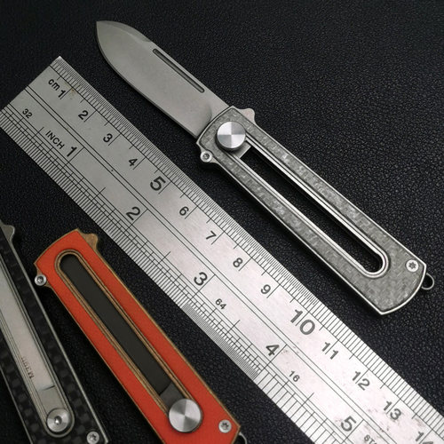 M390粉末钢折刀高硬度锋利超快迷你户外便携随身钥匙扣小水果刀具