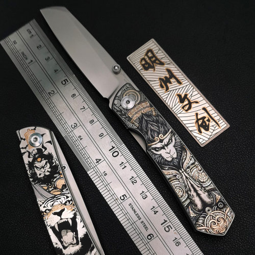 M390粉末钢折刀悟空高硬度超快锋利口袋无锁快开折叠便携小水果刀