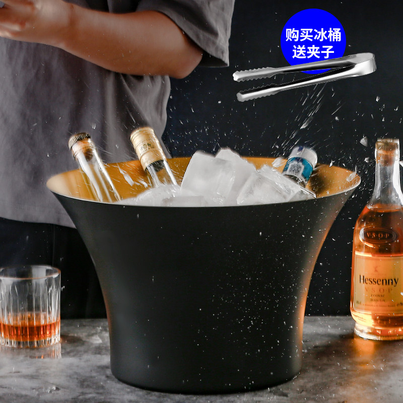 欧式香槟盆加厚加冰桶宴会红酒冰镇桶酒吧冰酒盆商用