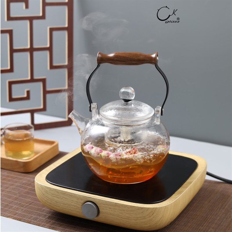 奇蒸煮茶壶玻璃花草茶壶煮茶壶耐热茶壶泡茶壶两用电陶炉壶