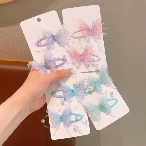 女童超仙蝴蝶发夹不伤发