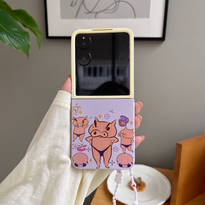 适用小米mix2手机壳PuraX华为Pocket2折叠壳OPPOFindN3 N2摩托罗拉razr60新款三星Zflip7保护套5卡通内裤小新