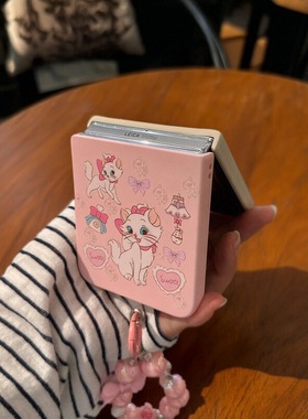 适用小米mix2手机壳PuraX华为Pocket2折叠壳OPPO FindN3摩托罗拉razr60新款女三星Zflip7保护套5拼色白色小猫