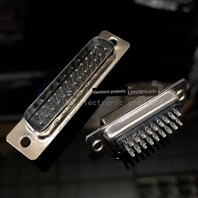 焊线连接器黑胶传统公头母头DB-9P15P25P26P37P44P62P78P串口接头