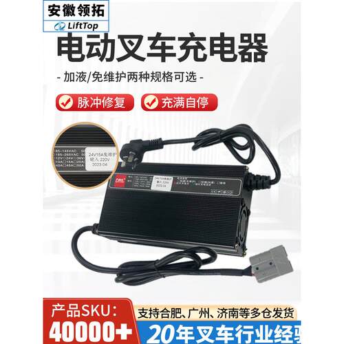电动叉车搬运车配件DL得龙加液免维护充电器(220V)充电机12V48VAI