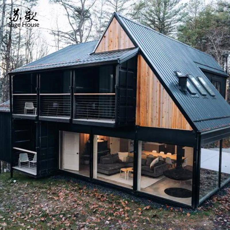 厂家直销模块化钢结构集装箱酒店民宿住宅设计建造二层钢结构房屋