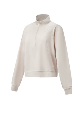 李宁2026年春季女子新款运动卫衣休闲时尚套头无帽卫衣 AWDW082