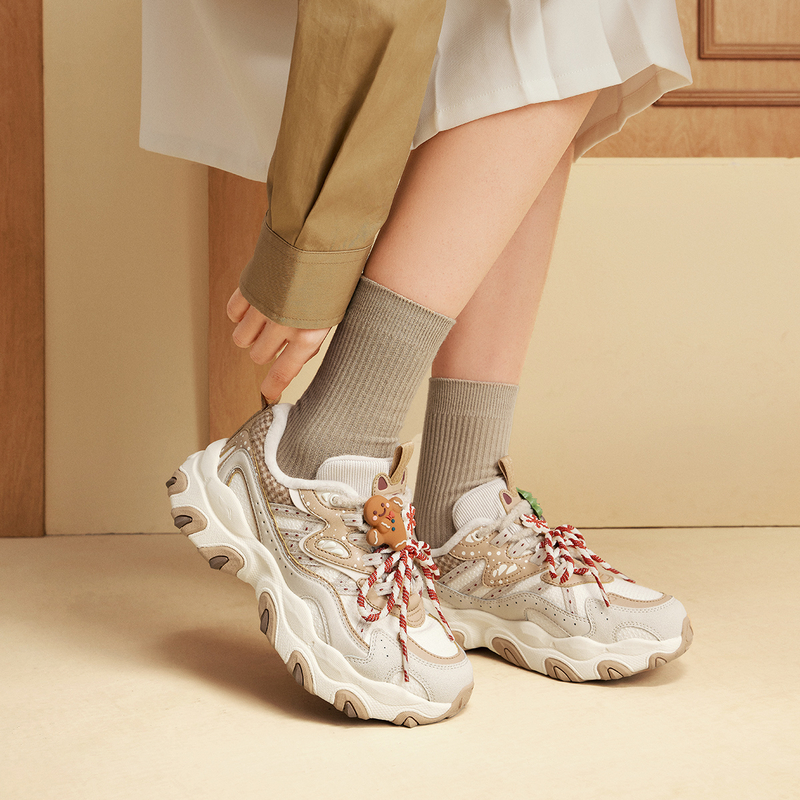 李宁猫爪女子厚底老爹鞋