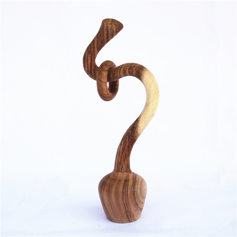 厂家销售创意手工制作胡桃木装饰摆件家居民宿几何造型桌面工艺品