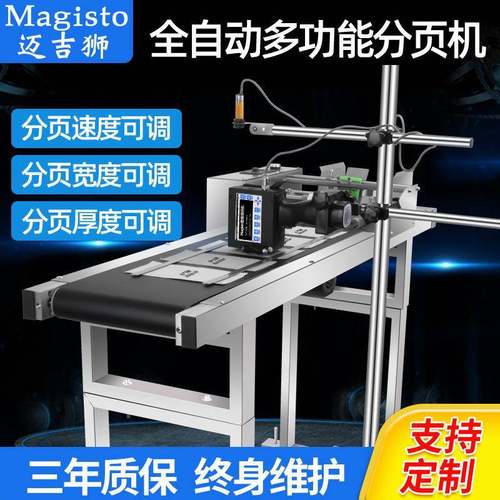 迈吉狮分页机全自动在线高速喷码机流水线 打生产日期包装袋纸盒