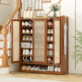 架子不占空间鞋 家用m门口实木鞋 子收纳神器2023爆 柜隔断式 入户鞋