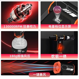 暴力风扇无刷涡轮汽车载吸尘器洗车用吹水吹灰吹尘枪高速涵道便携