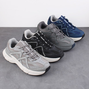 运动鞋 出口欧洲男女轻便休闲老爹鞋 厚底舒适低帮系带防滑耐磨大码