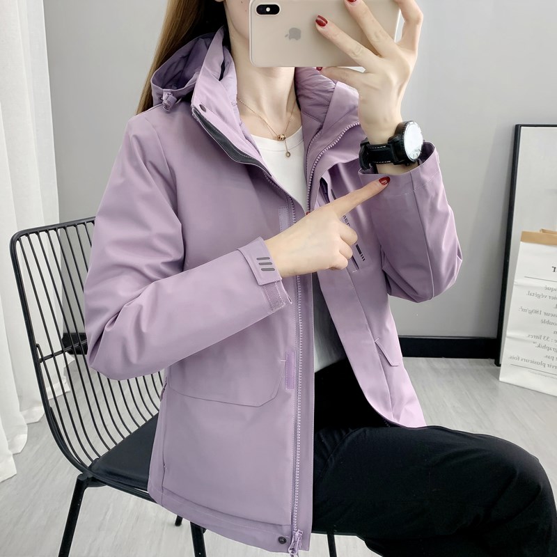 户外冲锋衣女羽绒内胆n2024秋冬新款徒步三合一登山服男羽绒服外