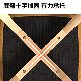 实木凳子家用小板凳现代简约餐桌椅子网红圆凳可叠V放餐椅方凳矮