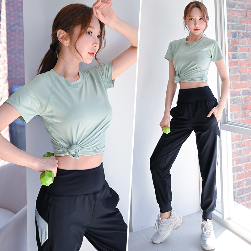 运动套装女速干夏季户外晨跑步健身衣2023R新款瑜伽服高级感