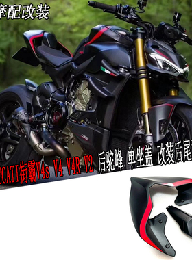 适用杜卡迪街霸V4s V4 跑车V4 V2 改装后尾翼驼峰芯后驼峰单坐盖