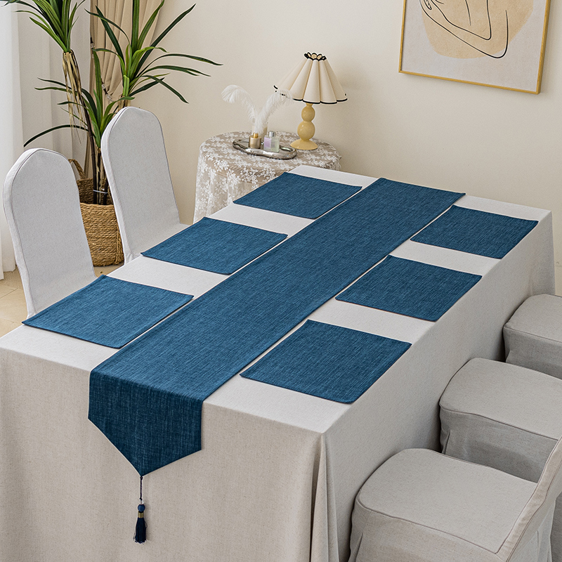 棉麻桌旗茶席茶桌垫布隔热防烫西餐垫子家用现代简约餐桌布艺防水