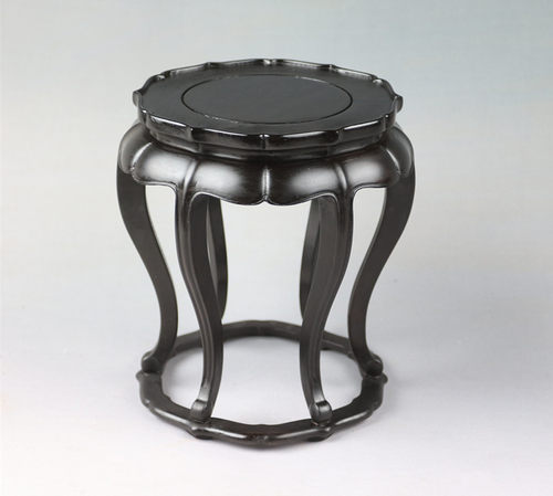 实木紫光檀圆形椭圆形梅花几底座  盆景茶壶花瓶玉石摆件底座