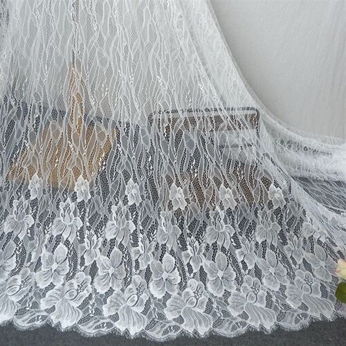 花语 网纱柔软亲肤睫毛蕾丝面料 DIY婚纱礼服半身裙头纱拼接材料