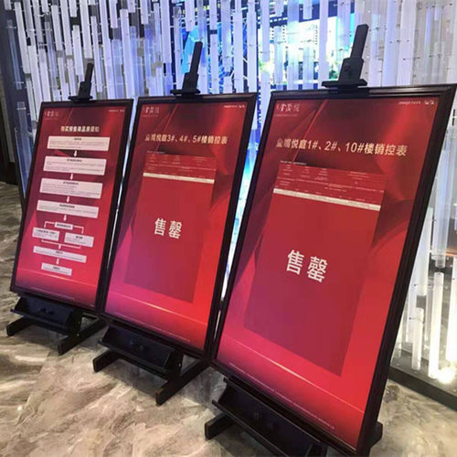 实木制支架式美术专用落地折叠素描油画架店铺广告楼盘宣传展示架