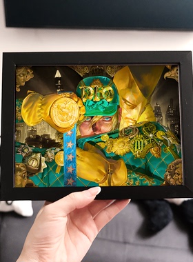 JOJO的奇妙冒险飙马野郎空条徐伦绒绒同人周边相框桌面摆件礼物